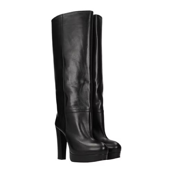 Gucci Napa charlotte black heel boots  BRAND NEW NEVER WORN - $650 OBO - Picture 1 of 3